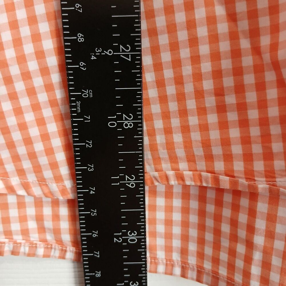 Tommy Bahama Dress Shirt Men L Orange Check Long Sleeve Button Up Pima Cotton - Picture 10 of 15